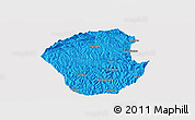 Political Panoramic Map of Jiange, cropped outside