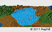 Political Panoramic Map of Jiange, darken