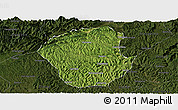 Satellite Panoramic Map of Jiange, darken