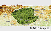Satellite Panoramic Map of Jiange, physical outside