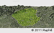 Satellite Panoramic Map of Jiange, semi-desaturated
