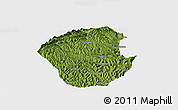 Satellite Panoramic Map of Jiange, single color outside