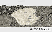 Shaded Relief Panoramic Map of Jiange, darken