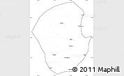 Blank Simple Map of Jiange, cropped outside