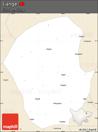 Classic Style Simple Map of Jiange