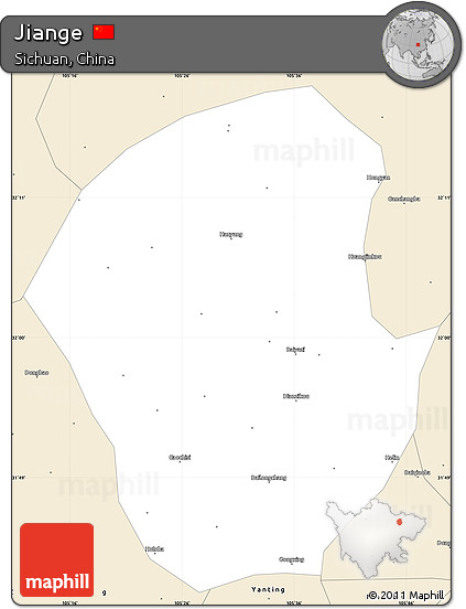 Classic Style Simple Map of Jiange
