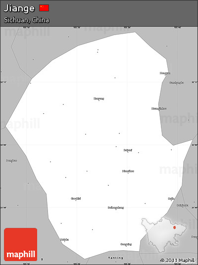 Gray Simple Map of Jiange
