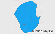 Political Simple Map of Jiange, cropped outside