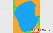 Political Simple Map of Jiange