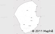 Silver Style Simple Map of Jiange, cropped outside
