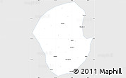 Silver Style Simple Map of Jiange, single color outside