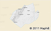 Classic Style 3D Map of Jianyang, single color outside