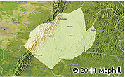 Physical 3D Map of Jianyang, satellite outside