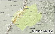 Physical 3D Map of Jianyang, semi-desaturated