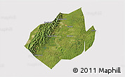 Satellite 3D Map of Jianyang, cropped outside