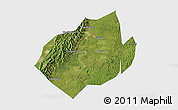 Satellite 3D Map of Jianyang, single color outside