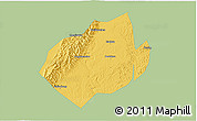 Savanna Style 3D Map of Jianyang, single color outside
