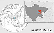 Blank Location Map of Jianyang, highlighted country, highlighted parent region