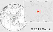 Blank Location Map of Jianyang, highlighted country