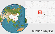 Satellite Location Map of Jianyang, highlighted country