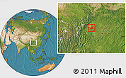 Satellite Location Map of Jianyang