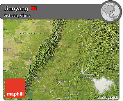 Satellite Map of Jianyang
