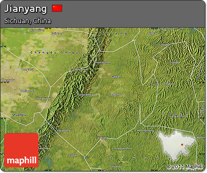 Satellite Map of Jianyang
