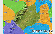 Satellite Map of Jianyang, political outside