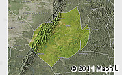 Satellite Map of Jianyang, semi-desaturated
