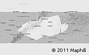 Gray Panoramic Map of Jianyang