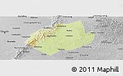 Physical Panoramic Map of Jianyang, desaturated