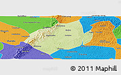 Physical Panoramic Map of Jianyang, political outside