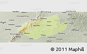 Physical Panoramic Map of Jianyang, semi-desaturated