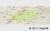 Physical Panoramic Map of Jianyang, shaded relief outside