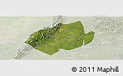 Satellite Panoramic Map of Jianyang, lighten
