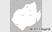 Gray Simple Map of Jianyang, cropped outside