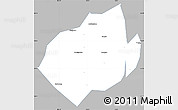 Gray Simple Map of Jianyang, single color outside
