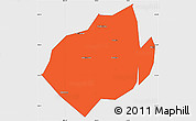 Political Simple Map of Jianyang, single color outside