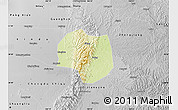 Physical Map of Jintang, desaturated