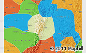 Physical Map of Jintang, political outside