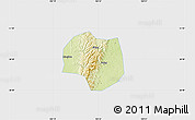 Physical Map of Jintang, single color outside