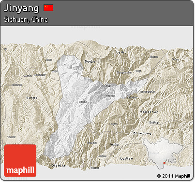 Classic Style 3D Map of Jinyang