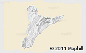 Classic Style 3D Map of Jinyang, single color outside