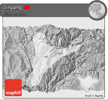 Gray 3D Map of Jinyang