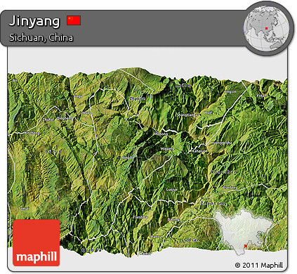 Satellite 3D Map of Jinyang