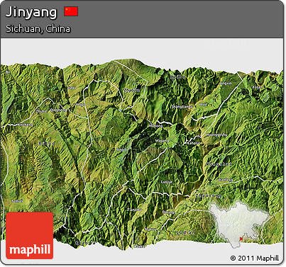 Satellite 3D Map of Jinyang