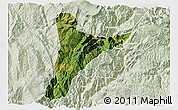 Satellite 3D Map of Jinyang, lighten