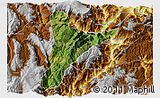 Satellite 3D Map of Jinyang, physical outside