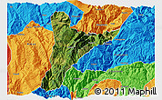Satellite 3D Map of Jinyang, political outside