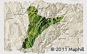 Satellite 3D Map of Jinyang, shaded relief outside
